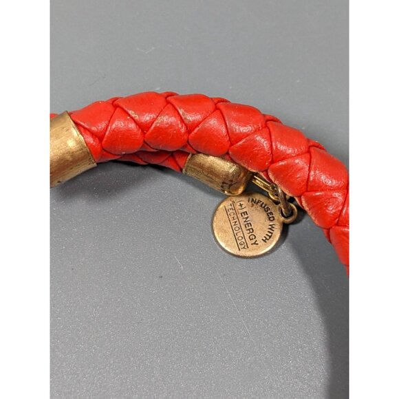 Alex Ani Orange Braided Leather Wrap Bracelet 7 inch - Picture 3 of 8